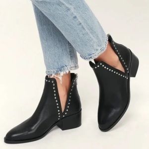 Steve Madden Black Studded Conquest Booties
